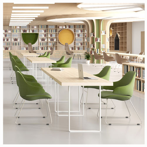 Chaise contemporaine - Yi  - Foshan Orcco Furniture Co., Ltd. - d'intérieur / en tissu / avec piètement en acier