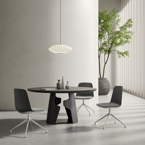 Chaise visiteur design original - Lola 04-A0 - Foshan Orcco Furniture Co., Ltd. - d'intérieur / en polypropylène / en cuir