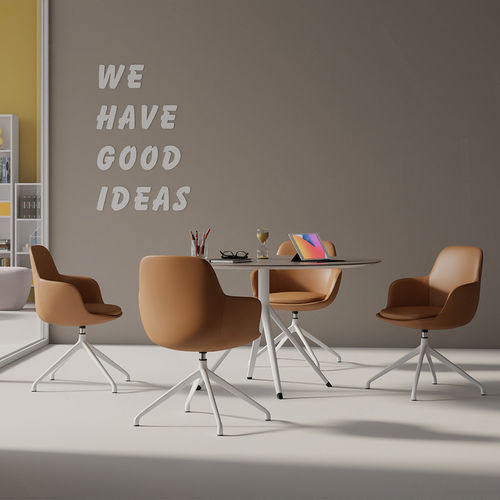 Chaise de conférence moderne - Lola 46C-04 - Foshan Orcco Furniture Co., Ltd. - d'intérieur / en cuir / en tissu