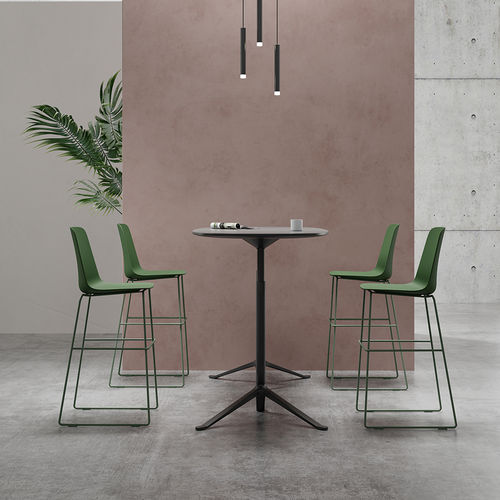 Chaise de bar contemporaine - Lola 1.0 - Foshan Orcco Furniture Co., Ltd. - d'intérieur / en plastique / avec piètement en acier