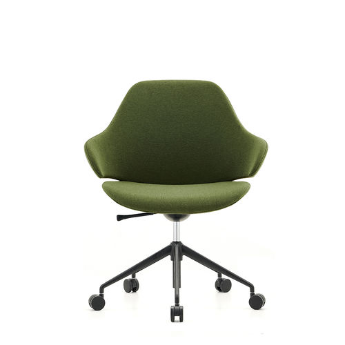 Chaise de bureau contemporaine - Yi  - Foshan Orcco Furniture Co., Ltd. - d'intérieur / en tissu / avec piètement en aluminium poli