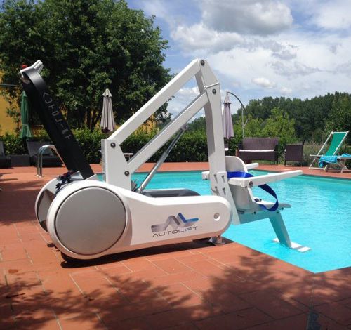 Lève-personne électrique - I-SWIM - AUTOLIFT Srl - hydraulique / à hauteur réglable / sur rail