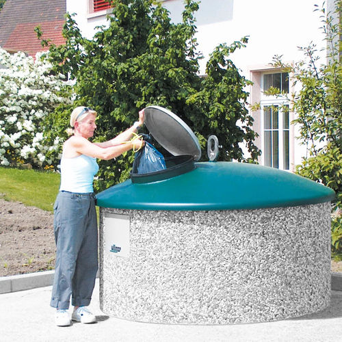 Poubelle conteneur - CUPOLA - Villiger Entsorgungssysteme AG - encastrable / en acier / en béton