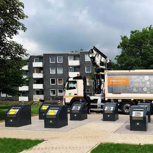 Poubelle conteneur - Bellagio - Villiger Entsorgungssysteme AG - en inox / en acier à revêtement par poudre / avec couvercle