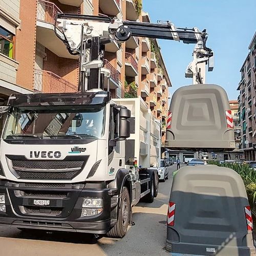 Système de collecte de déchets mixtes - Speed-Waste-Lifter - Villiger Entsorgungssysteme AG