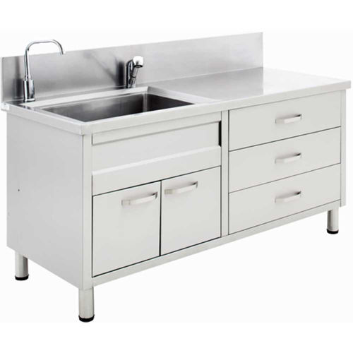 Meuble évier en acier inox - ART40 - ARITAN ENDÜSTRİYEL HİJYEN EKİPMANLARI SA - sur pieds / résidentiel
