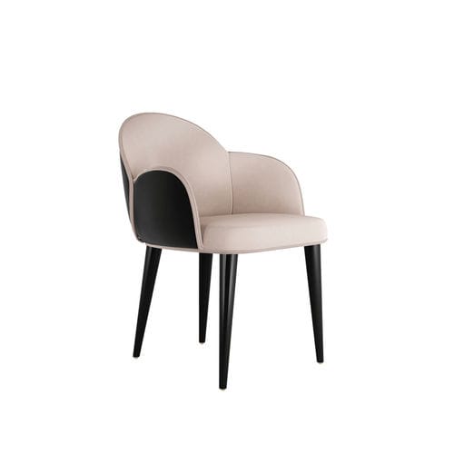 Chaise de salle à manger contemporaine - SCILLE - Hommés Studio - d'intérieur / en velours / avec piètement en métal