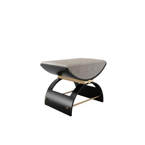 Tabouret contemporain - EROS - Hommés Studio - en velours / avec piètement en acier inoxydable / double