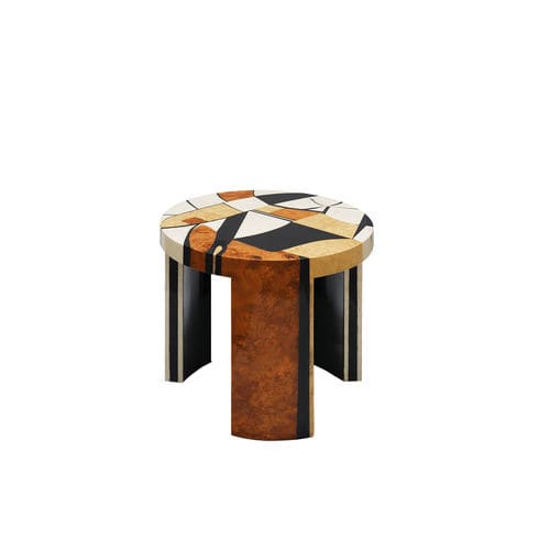 Table d'appoint contemporaine - KLIMT - Hommés Studio - en bois / avec piètement en bois / ronde