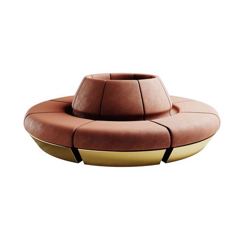 Canapé rond - GYVATÉ - Hommés Studio - contemporain / en cuir / personnalisable