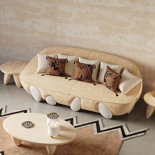 Canapé contemporain - LUNARYS - Hommés Studio - en tissu / personnalisable / fait main