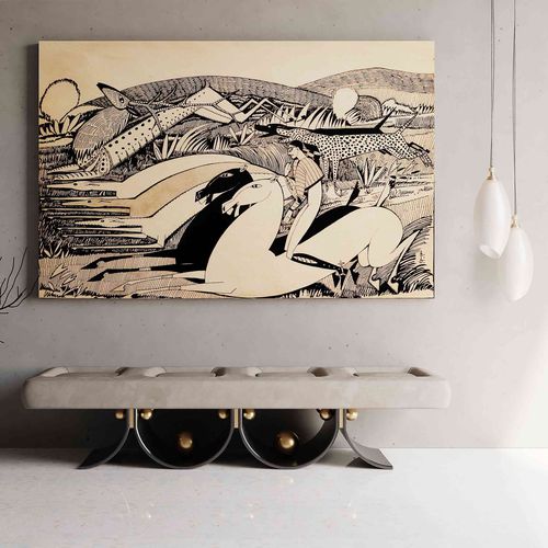 Banc contemporain - ARCANA  - Hommés Studio - en tissu / en fer / sans dossier