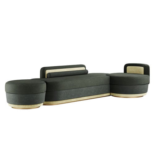 Canapé modulable - CLUEDO SOFA - Hommés Studio - contemporain / en velours / couleur personnalisable