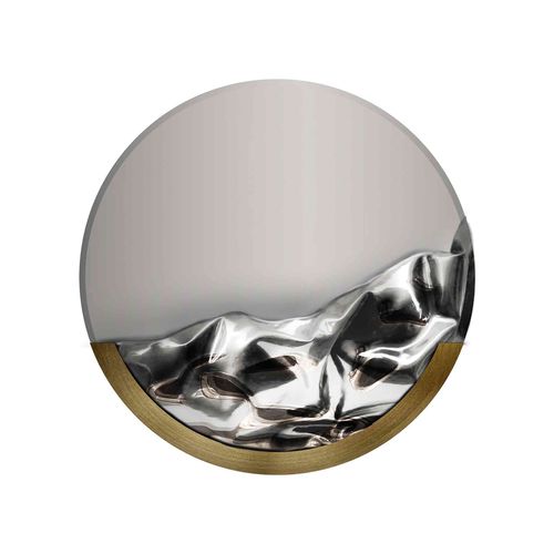Miroir mural - EVEREST - Hommés Studio - contemporain / rond / en acier inoxydable
