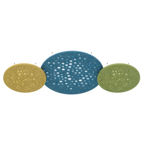 Panneau acoustique pour plafond - BUBBLES - Impact Acoustic - suspendu / en PET / rond