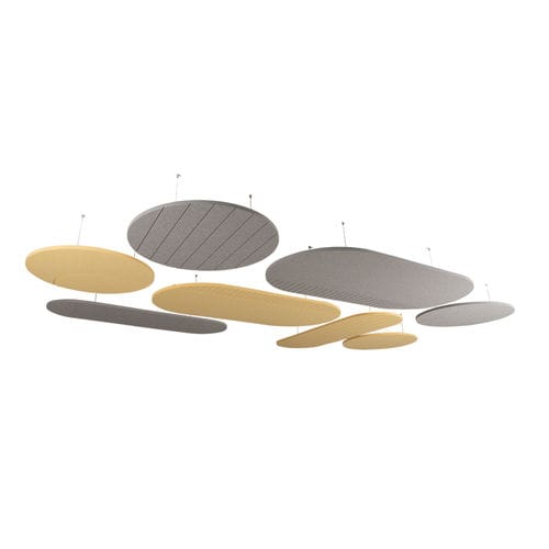 Panneau acoustique pour plafond - VELA - Impact Acoustic - en PET / courbé / rond