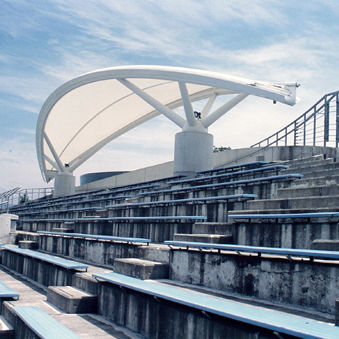 Membrane architecturale en tissu - FGT-600(TENNIS COURT AT KUMAMOTO SPORTS PARK) - Chukoh Chemical Industries,Ltd. - en fibre de verre / en fluoropolymère / en tissu de verre enduit PTFE