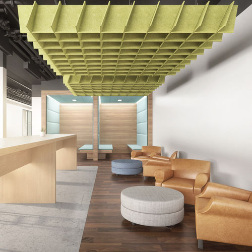 Baffle acoustique en PET - ALPHA CANOPY - DYNAMIC - The Acoustics Company SAS - suspendu / durable