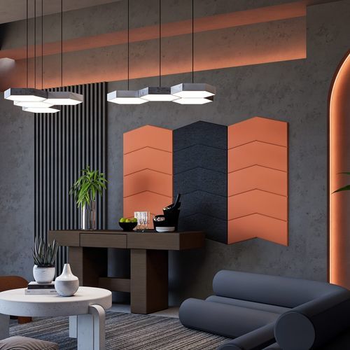 Panneau acoustique pour mur - MOSAIC - The Acoustics Company SAS - en PET / en tissu / géométrique