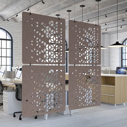 Panneau acoustique suspendu - VIBE SCREEN MINI - The Acoustics Company SAS - pour séparateur d'espace / en PET / carré