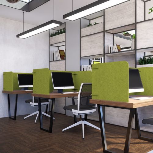 Panneau acoustique autoportant - HUSHBRIM - The Acoustics Company SAS - sur bureau / en PET / rectangulaire
