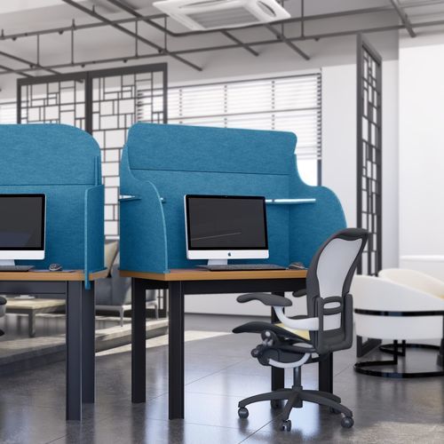Panneau acoustique autoportant - ZENVEIL - The Acoustics Company SAS - sur bureau / en PET / rectangulaire
