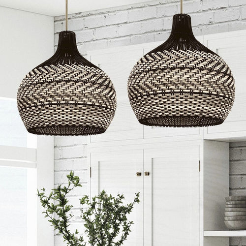 Suspension - AMALFI  - My Bali Living - en tissu / en rotin / bois