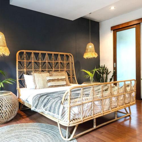 Lit double - UBUD BOHO  - My Bali Living - contemporain / en bois / en rotin