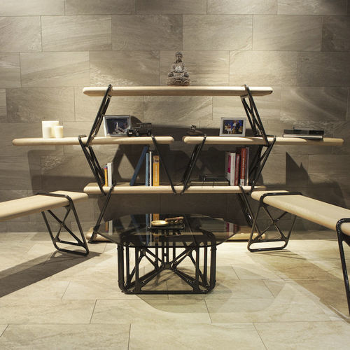 Étagère porte-revues - RIGG GRAND - ALVARAE Design Studio - contemporaine / en bois / en aluminium