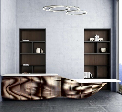 Banque d'accueil en bois - Aqua - MyWoodream