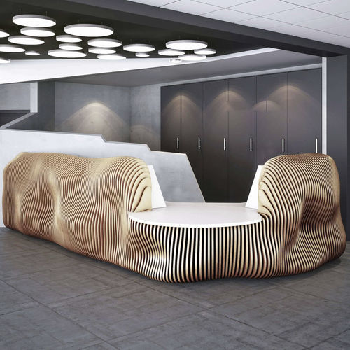 Banque d'accueil d'angle - Akabe - MyWoodream - en bois