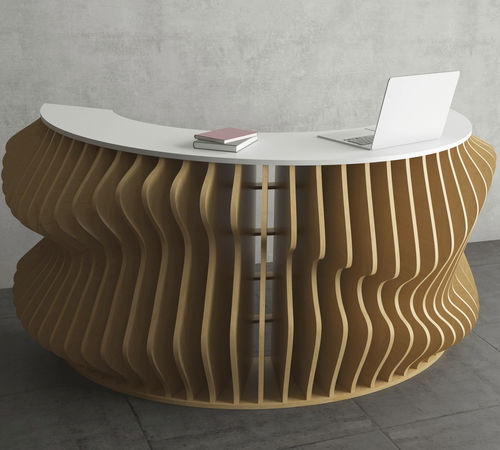 Banque d'accueil en arc de cercle - Colin - MyWoodream - en bois