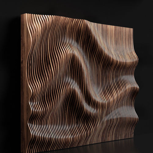 Panneau décoratif. en contreplaqué - Ocean - MyWoodream - mural / 3D / à relief