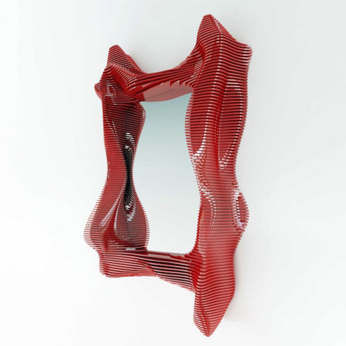 Sculpture en bois - Mira - MyWoodream - murale / professionnelle / rouge