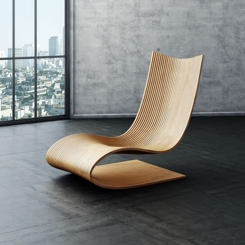 Fauteuil contemporain - Inessa - MyWoodream - en bois / en bois / avec dossier haut