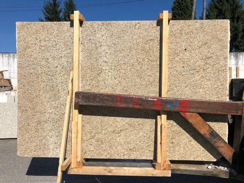 Plaque de pierre en granit - GIALLO TOPAZIO - Eurobandas S.A. - pour sol / pour agencement intérieur / pour façade