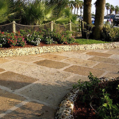 Pavage en quartzite - OCHRESTONE HAND CUT - BRAZILIAN STONES - d'extérieur / d'intérieur / de terrasse