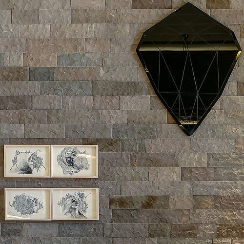 Plaquette de parement en basalte - VULCANO SPLIT FACE - BRAZILIAN STONES - d'intérieur / extérieure / à coller