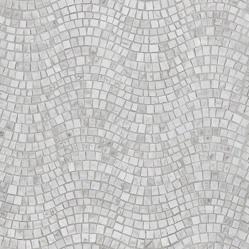 Dallage en pierre - WHITE SAO TOME WAVE MESH - BRAZILIAN STONES - en basalte / d'extérieur / de terrasse