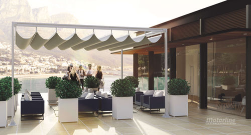 Pergola autoportée - Motorline Professional - en acier / couverture en toile / sur mesure