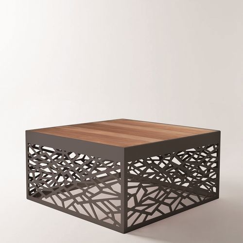 Table d'appoint contemporaine - GT01 - Seetech Lighting - en bois / en tôle perforée / avec piètement en acier inoxydable