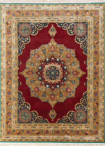 Tapis traditionnel - AALAM - Jaipur Rugs - à motif oriental / en laine / en soie