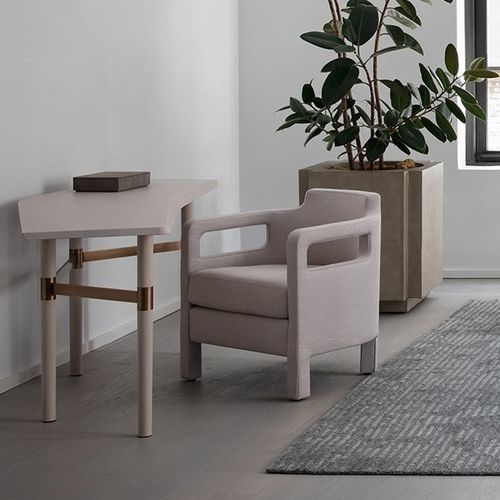 Fauteuil de bureau contemporain - Jinbao Street - MAN OF PARTS - en tissu / en cuir / en plumes