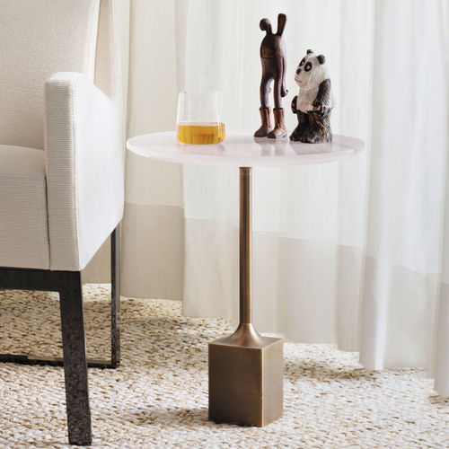Table d'appoint contemporaine - Madison Avenue - MAN OF PARTS - en marbre / en onyx / avec piètement en laiton brossé