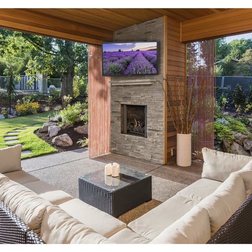 Support TV mural contemporain - ESA763PU - Peerless-AV - pivotant / en métal / professionnel