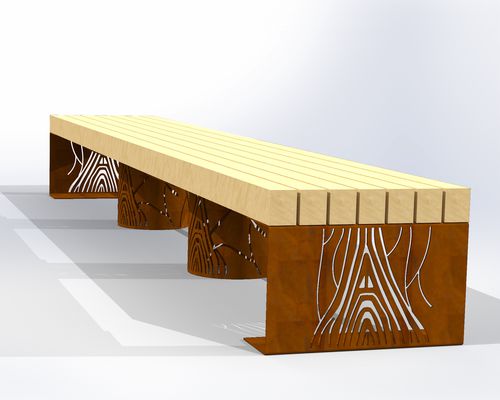 Banc contemporain - Origine - URBAN TENDANCES - en bois / en métal / sans dossier