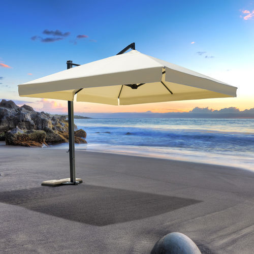 Parasol carré - RETRATTILE - Giardini Veneti Srl - rectangulaire / déporté / en tissu acrylique