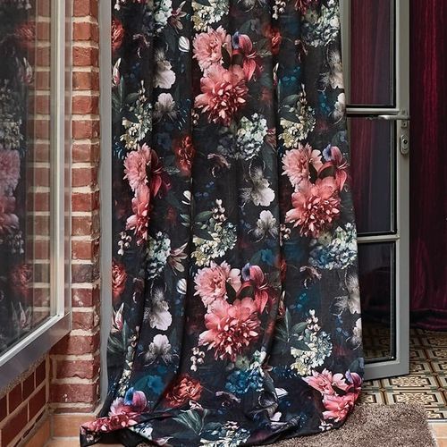 Tissu pour rideaux - VERONA  - Gardisette - à fleurs / en polyester / en velours
