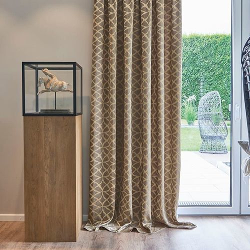 Tissu pour rideaux - AMICA & VERDI - Gardisette - à motif géométrique / en polyester / en coton