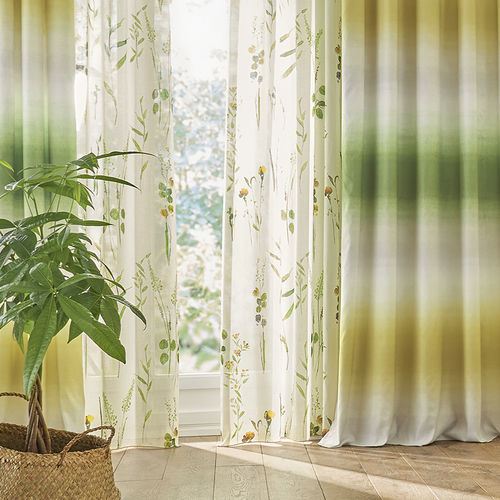Voilage à fleurs - JARDIN  - Gardisette - en polyester / lavable / tissage